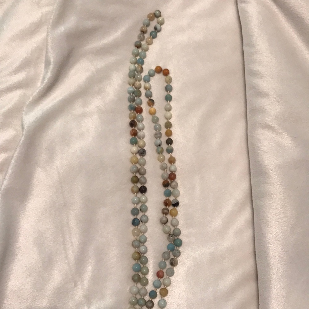 Earth tone bead necklace